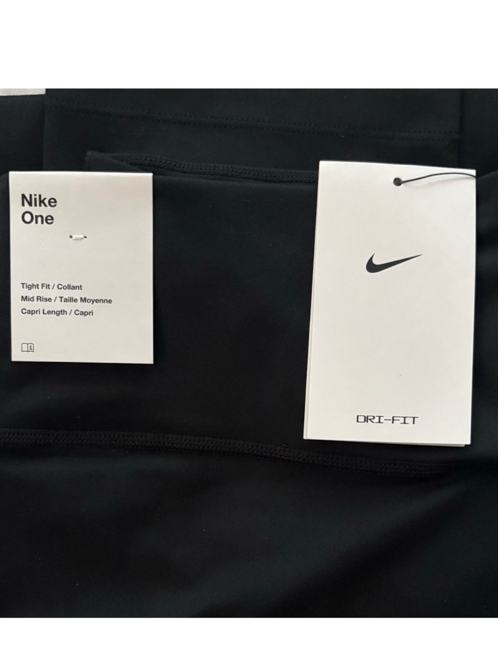 NWT Nike One Tight Fit Mid Rise Capri Length Leggings Sz L Large Athleisure - Picture 9 of 13